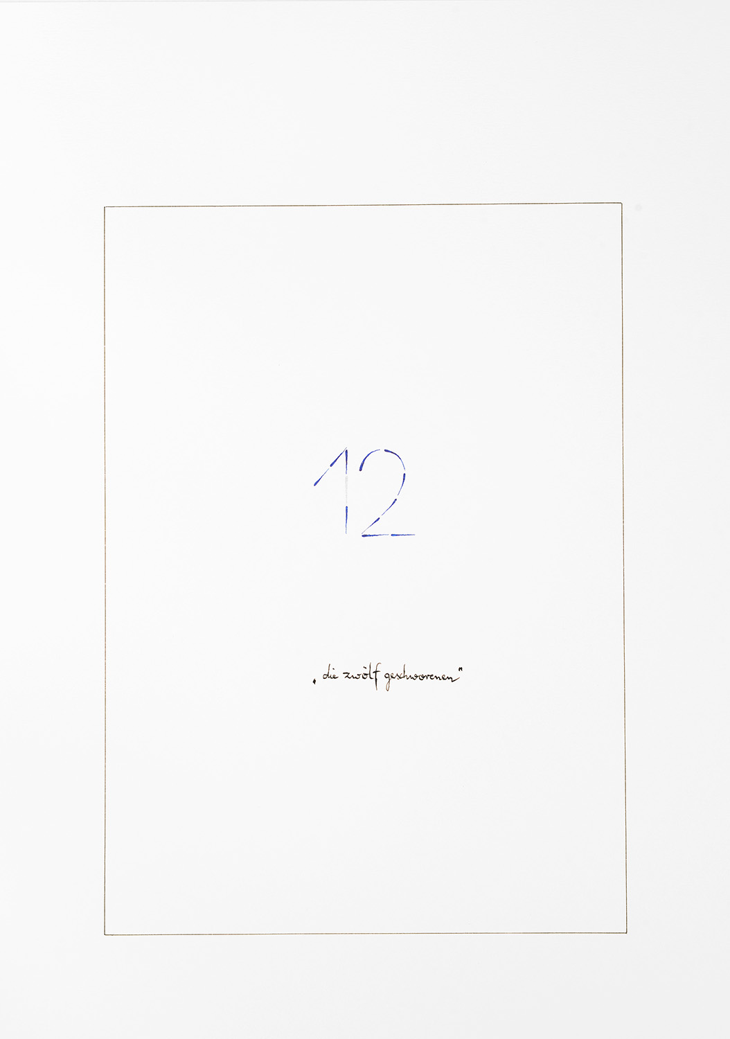 Lothar Bührmann- Cartoons, Mappe Cinema, Die zwölf Geschworenen, Karton 42x30cm, 2014