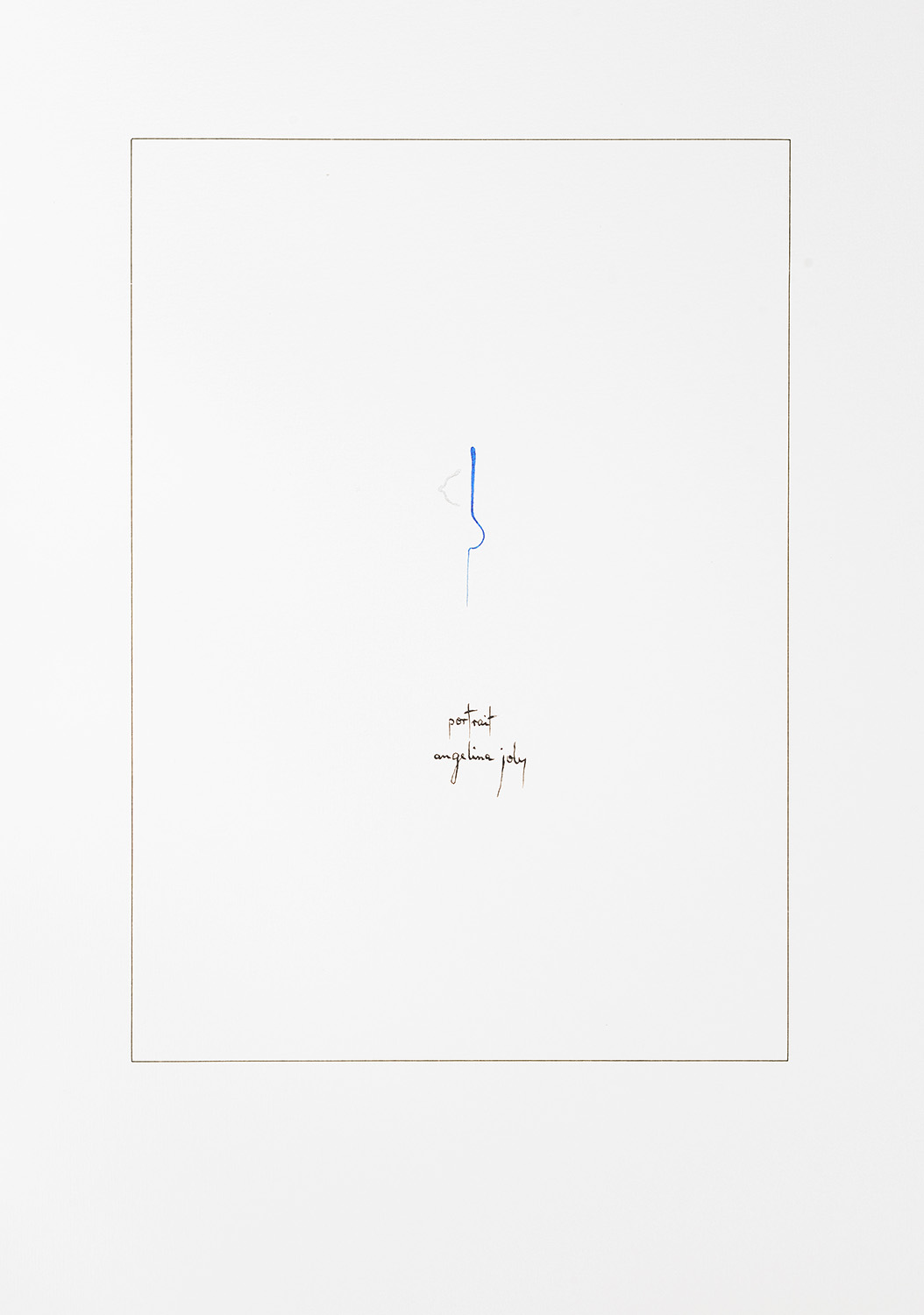 Lothar Bührmann- Cartoons, Mappe Cinema, Porträt Angelina Joly, Karton 42x30cm, 2014