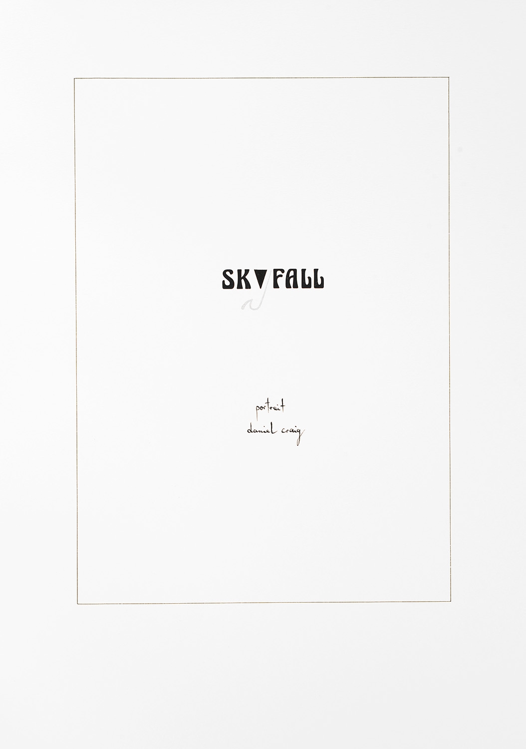 Lothar Bührmann- Cartoons, Mappe Cinema, Porträt Daniel Craig, Karton 42x30cm, 2014