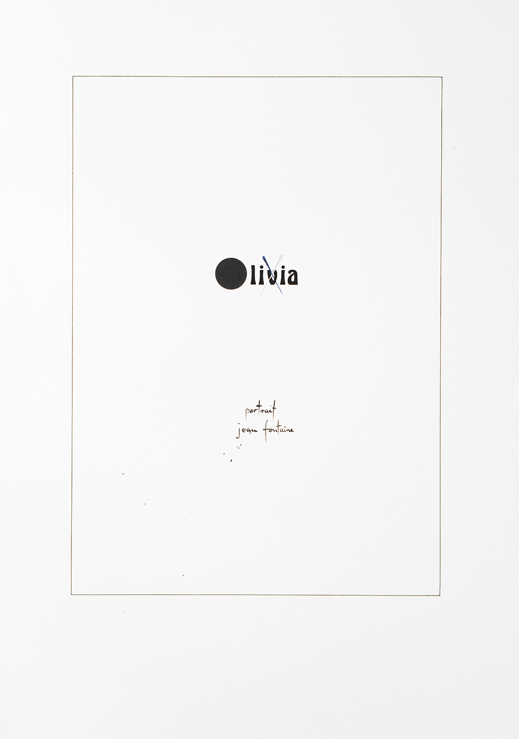 Lothar Bührmann- Cartoons, Mappe Cinema, Porträt Joan Fontaine, Karton 42x30cm, 2014