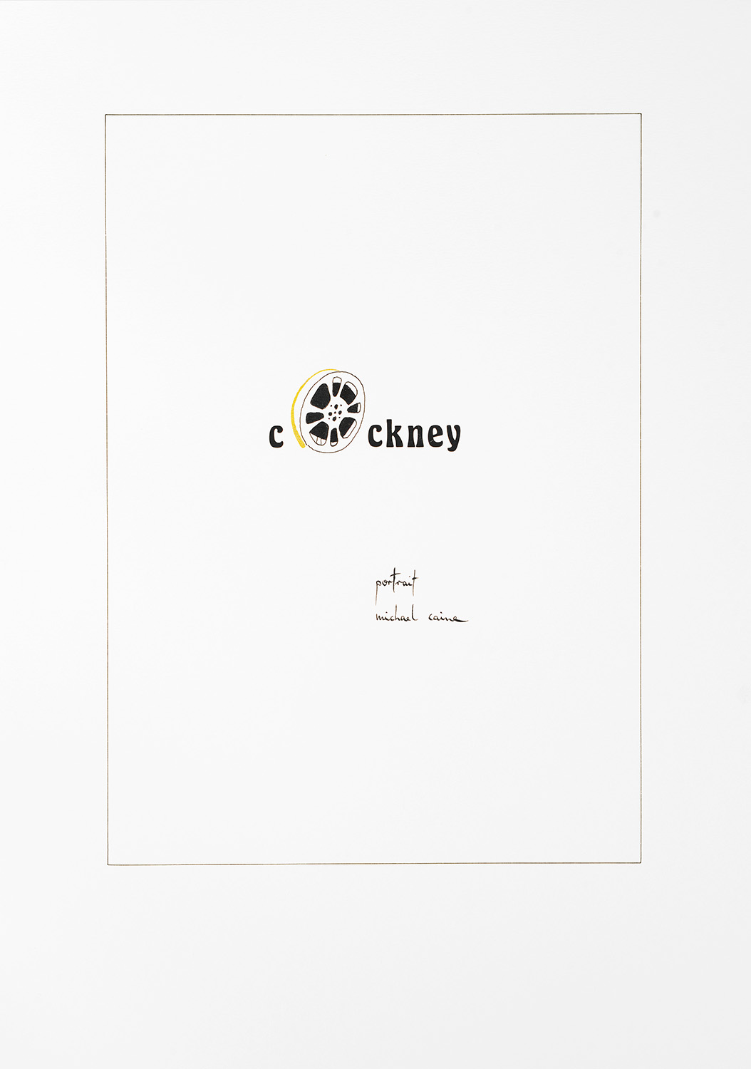 Lothar Bührmann- Cartoons, Mappe Cinema, Porträt Michael Caine, Karton 42x30cm, 2014