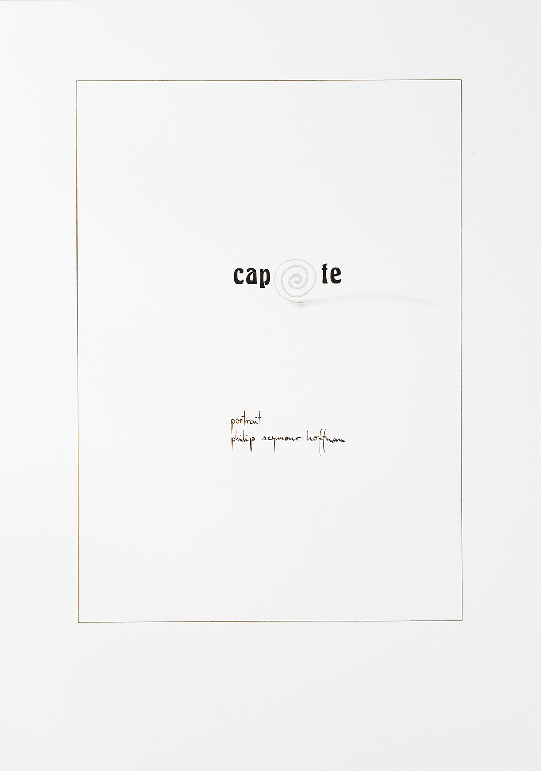 Lothar Bührmann- Cartoons, Mappe Cinema, Porträt Philip Seymour-Hoffman, Karton 42x30cm, 2014