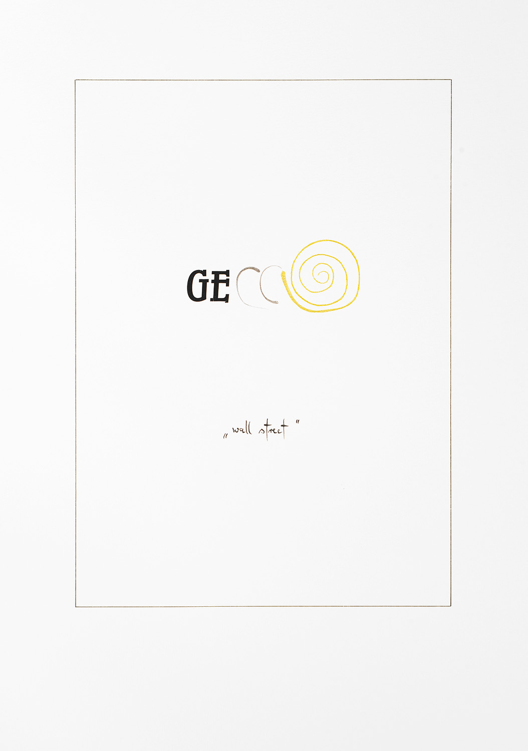 Lothar Bührmann- Cartoons, Mappe Cinema, Wall Street, Karton 42x30cm, 2014