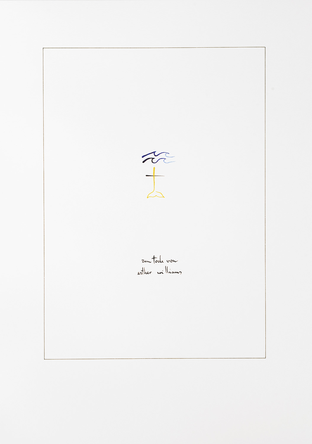 Lothar Bührmann- Cartoons, Mappe Cinema, Zum Tod von Esther Williams, Karton 42x30cm, 2014