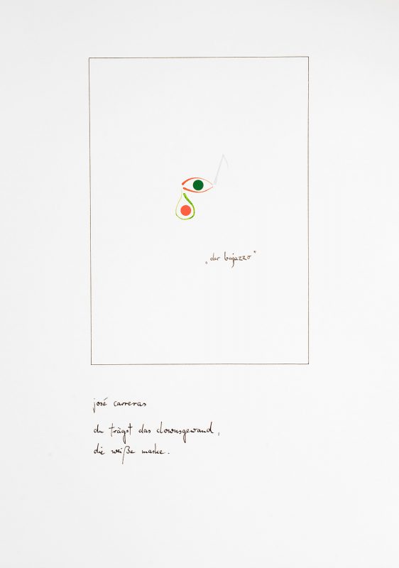 Lothar Bührmann, Cartoons opera I, Der Bajazzo, Karton 42x30cm, 2014