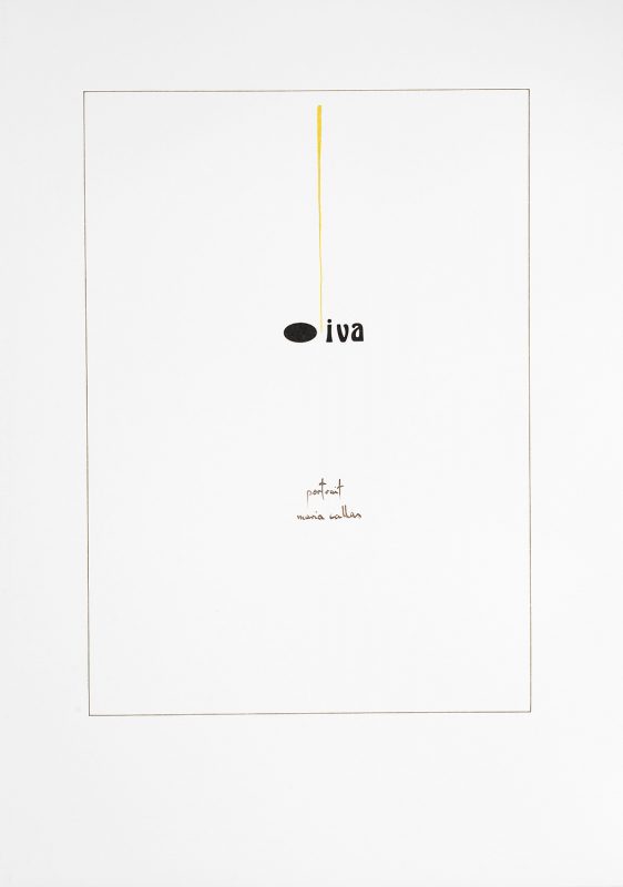 Lothar Bührmann, Cartoons opera I, Portrait Maria Callas, Karton 42x30cm, 2014