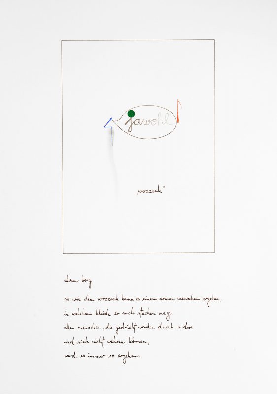 Lothar Bührmann, Cartoons opera I, Wozzek, Karton 42x30cm, 2014